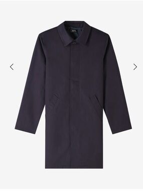 A.P.C. Men’s Navy Urban Mac Coat